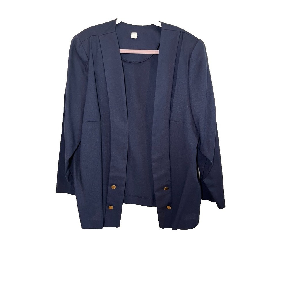 Neutral Coastal Vintage Blazer 22.5 Nautical Resort Preppy Minimalist Classic 80